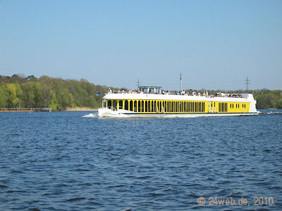 Die MS Sanssouci bietet im Sommer bei schönem Wetter sogar bis 600 Gästen Platz